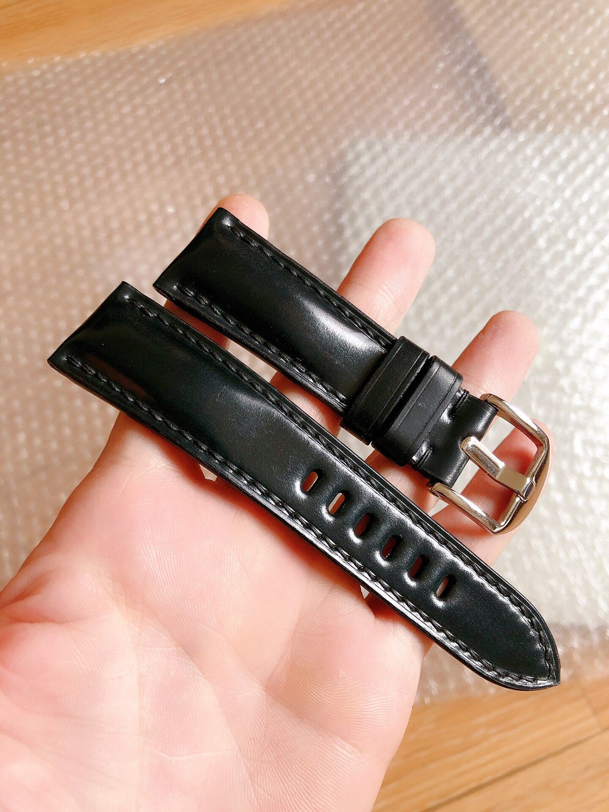 Double Sided Horween Shell Cordovan Watch Strap Set
