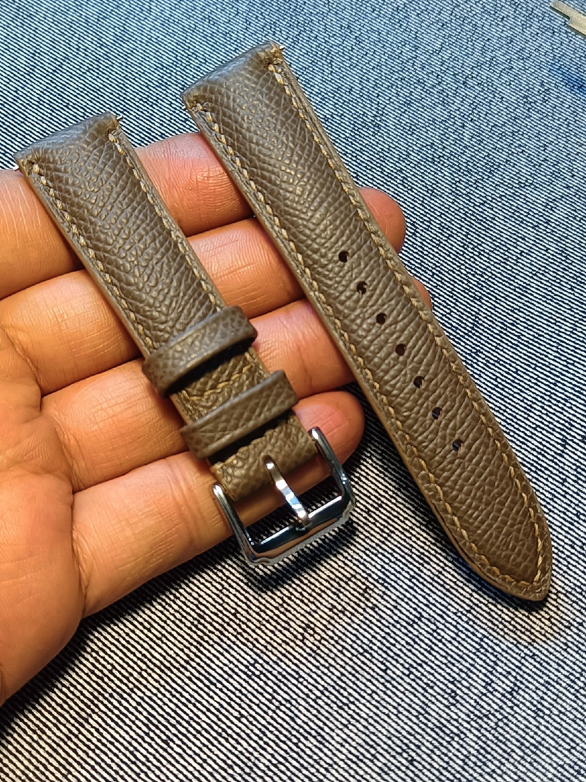 Handmade Epsom Leather Watch Strap 20mm