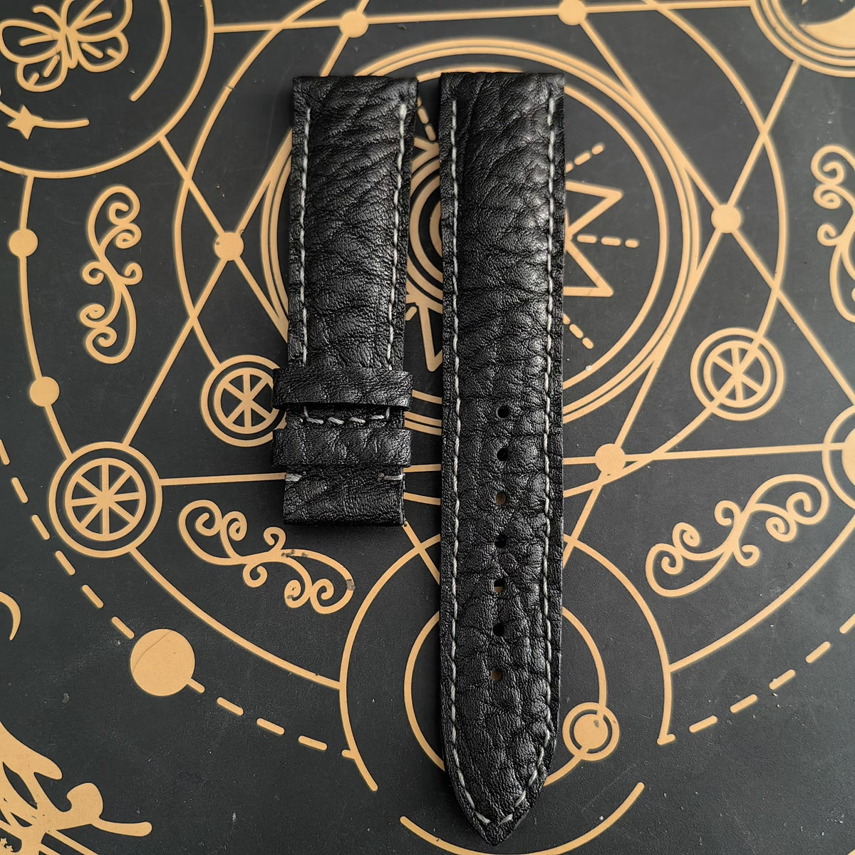 Genuine Bison Leather Watch Strap 20mm to 18mm