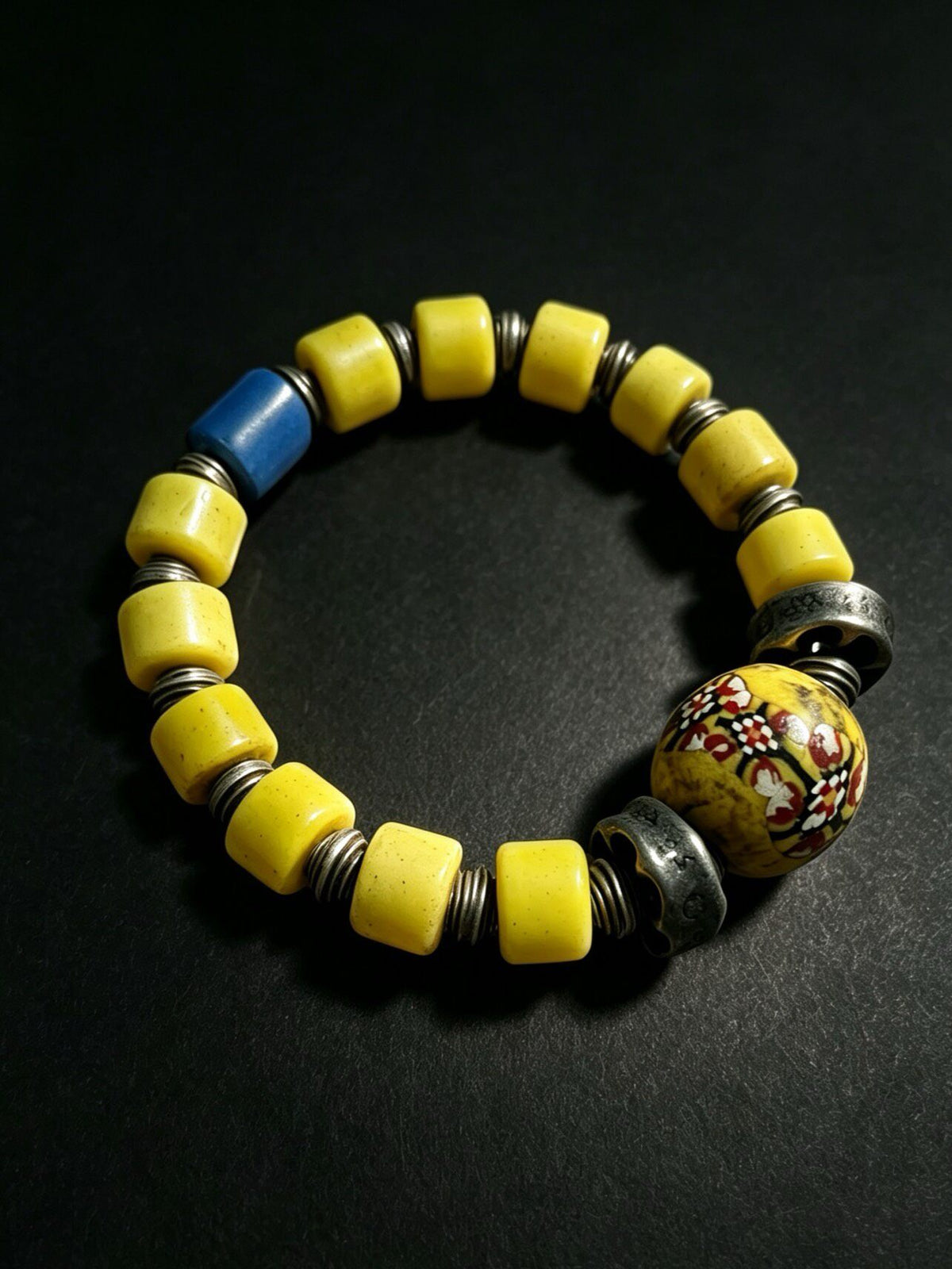 Kakamba Glass Bead Bracelet with Old Western Asian Beads