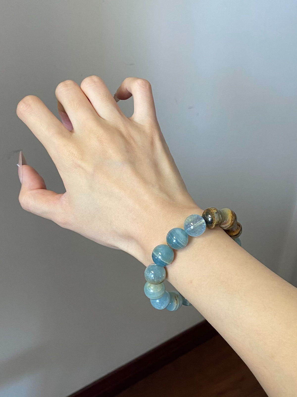 Natural Crystal Beaded Bracelet 13mm