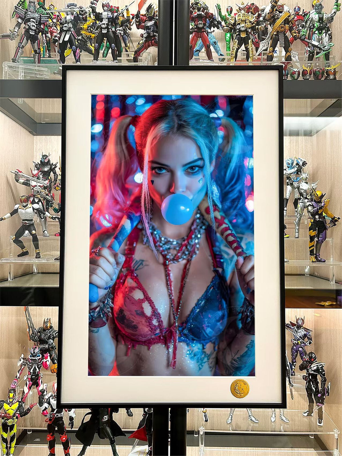 Framed Harley Quinn Art Print 30x45cm