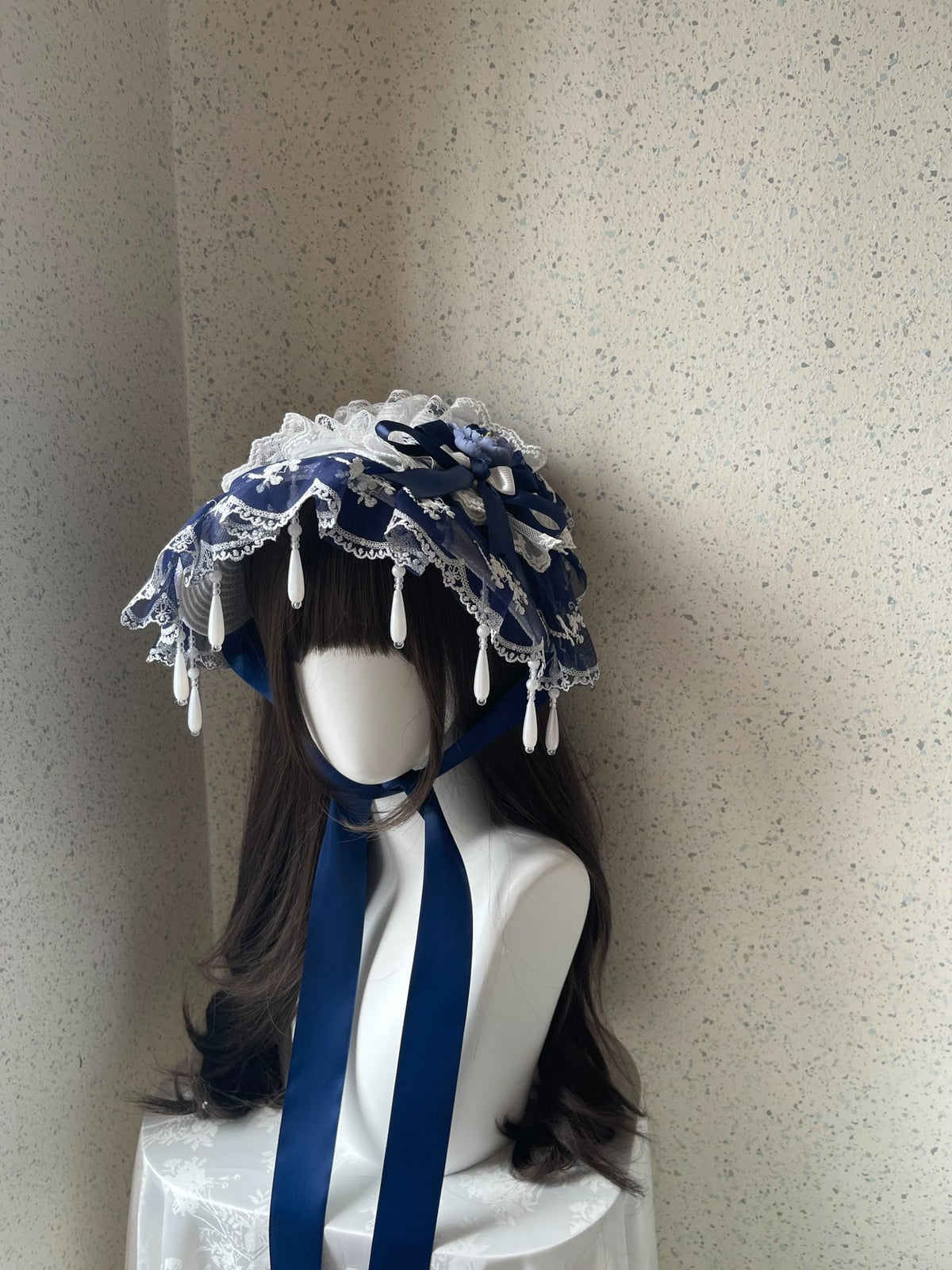 Lolita BNT Flat Hat with White Lace