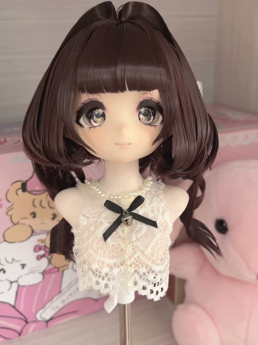 Chocolate Brown Anime Doll Wig