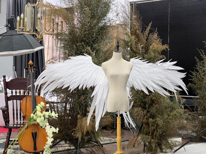 Large Electric Cosplay Wings with Foam Feathers and Wire Frame