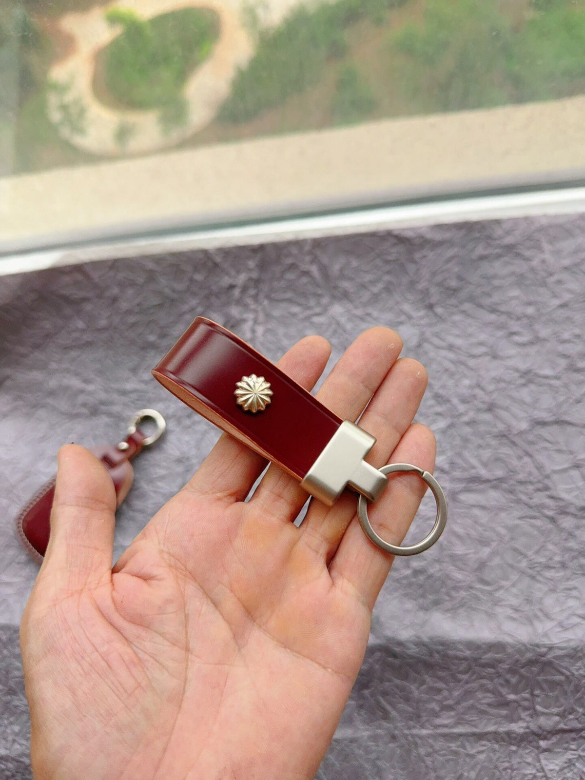 Japanese Shell Cordovan Leather Keychain
