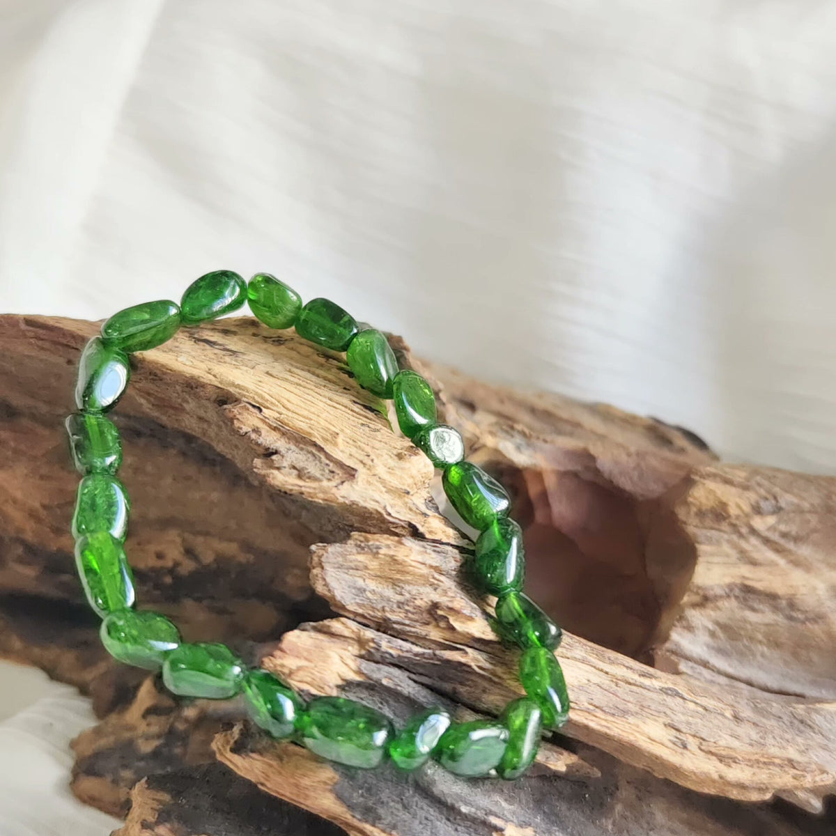 Natürliches Diopsid-Perlenarmband, zwei Styles