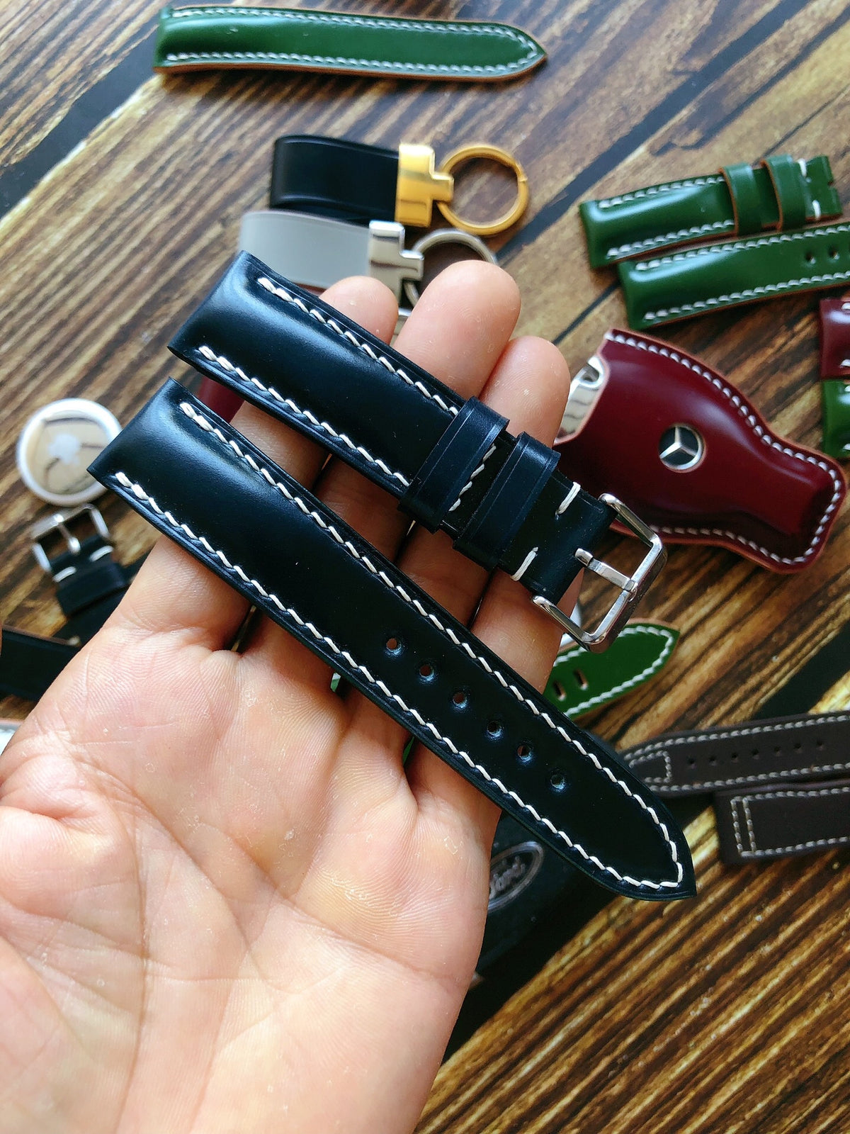 Navy Shell Cordovan Watch Strap