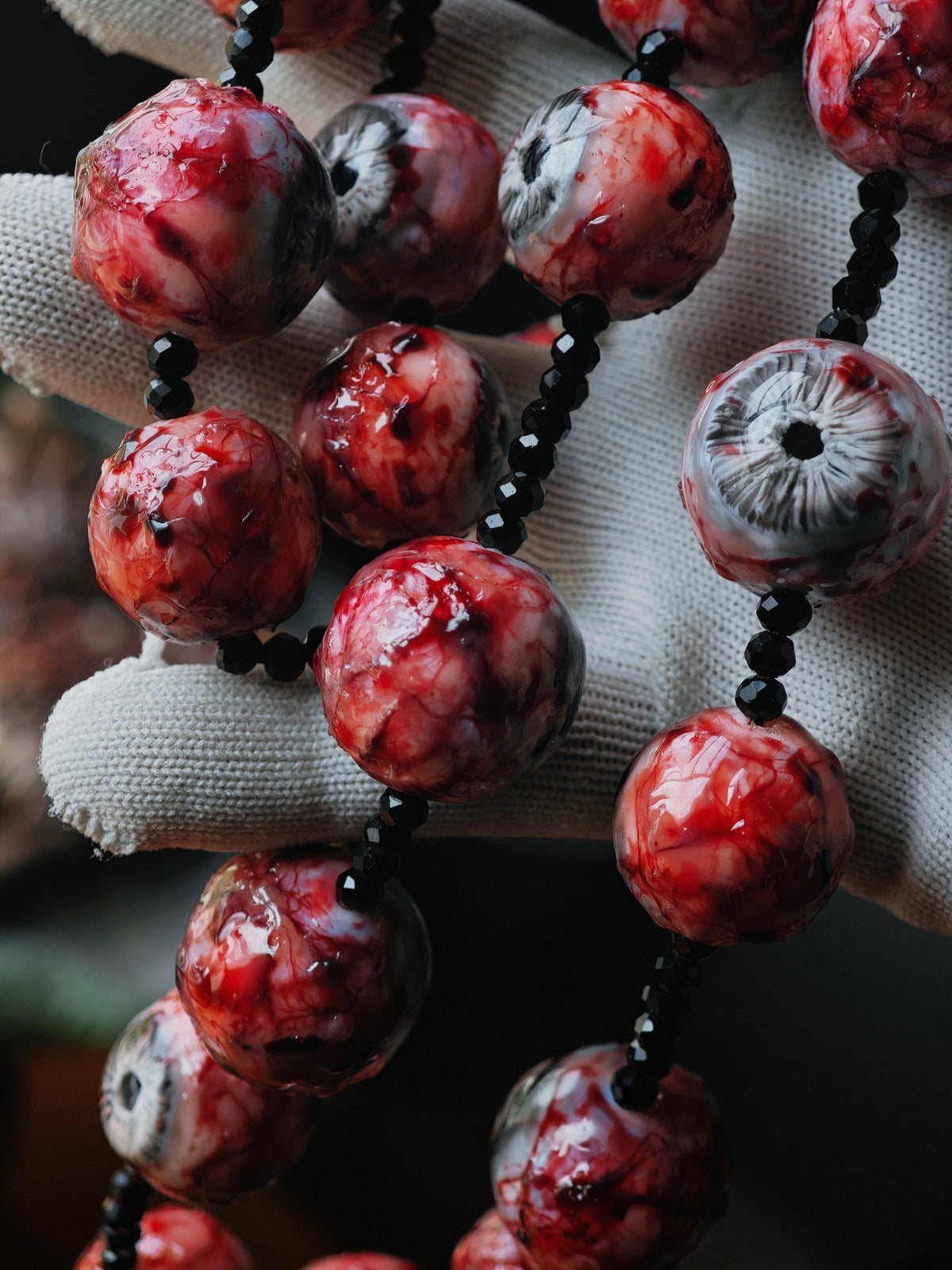 Cthulhu Eyeball Bead Bracelet Resin