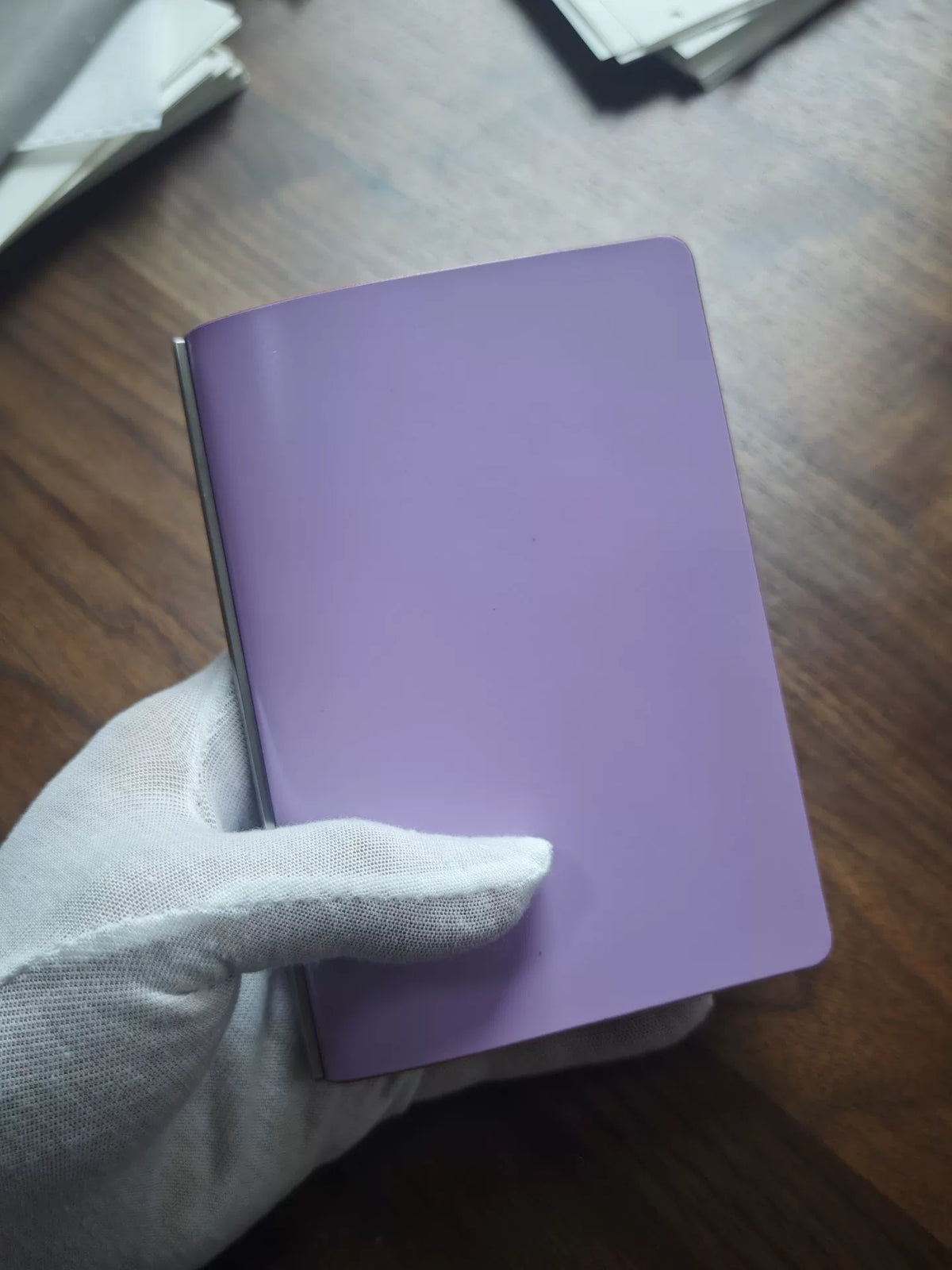 A7 Taro Purple Leather 6 Ring Binder
