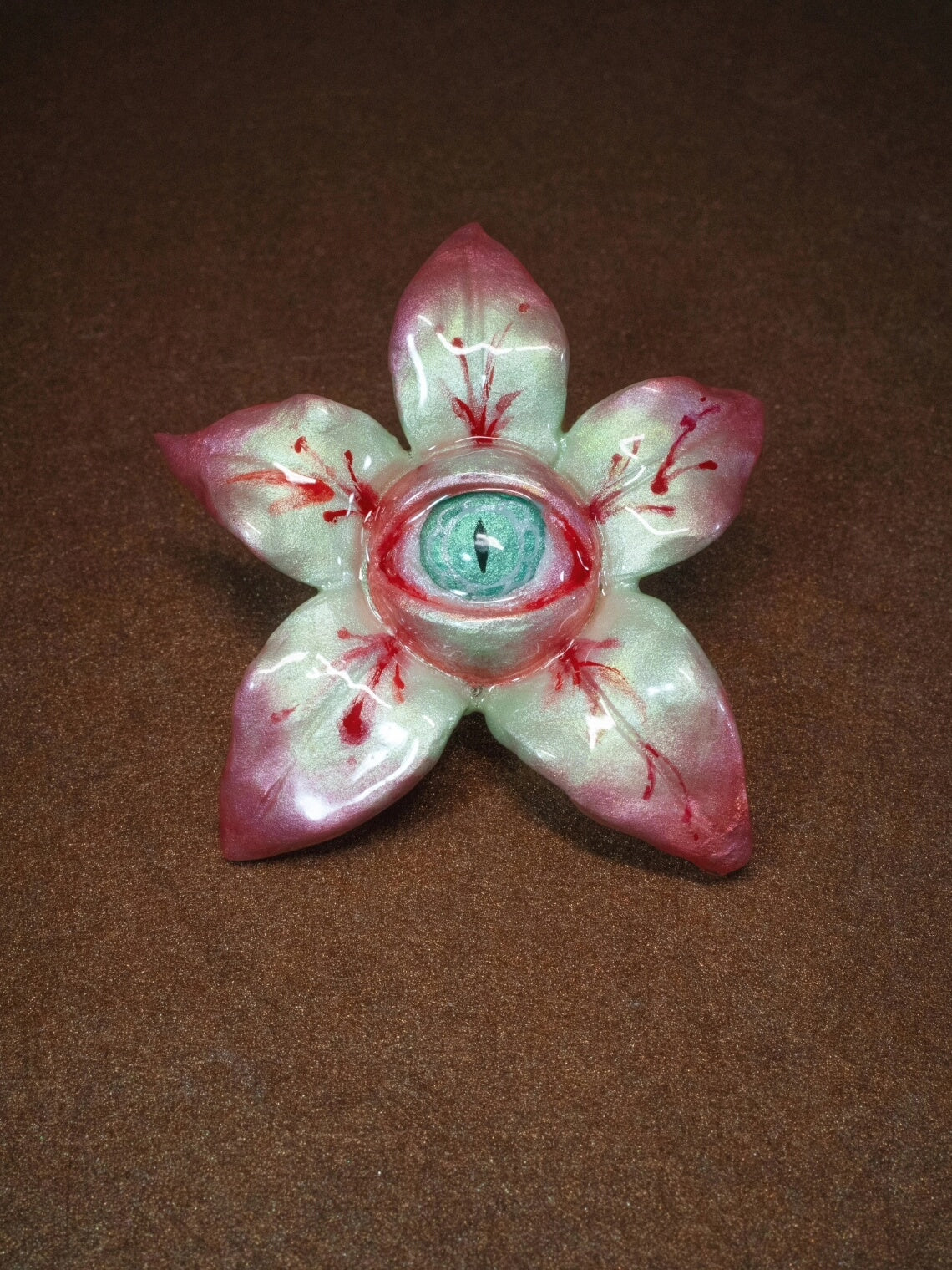Resin Clay Flower Eye Pendant