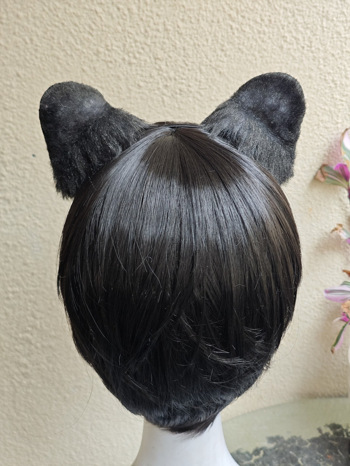 Handmade Black Leopard Ears Headband