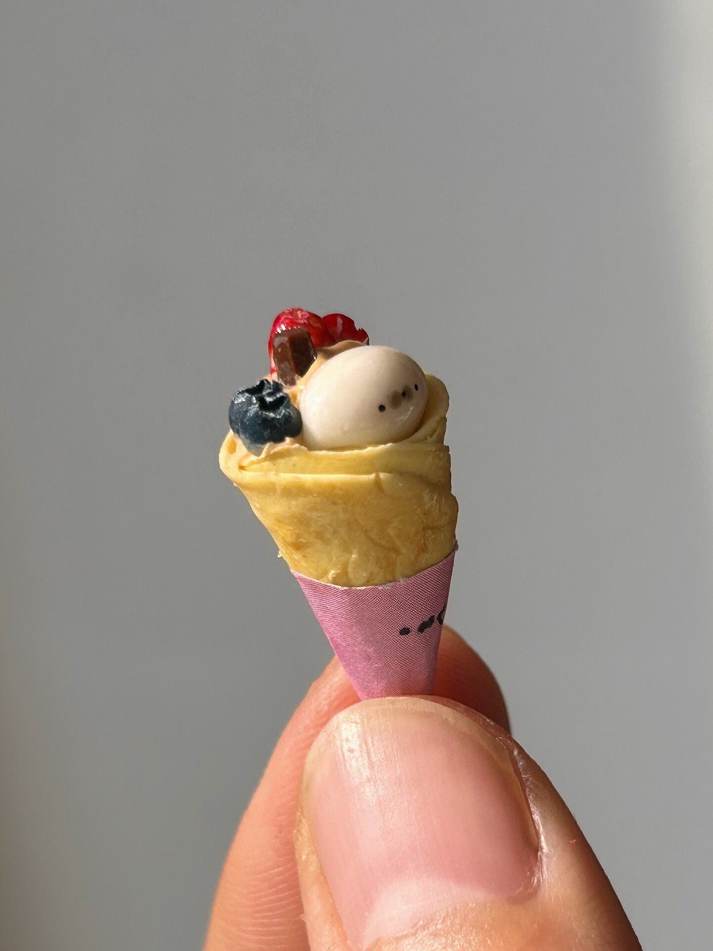 Miniature Crepe Cone with Seal Character Topping