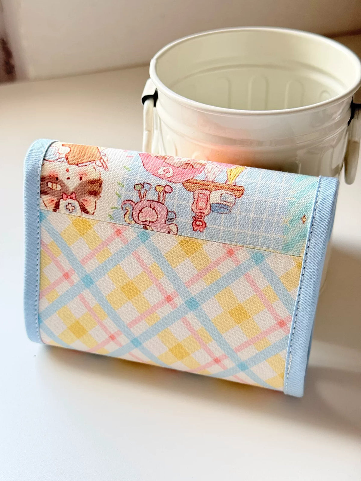 Blue Cartoon Character Wallet with Card Slots