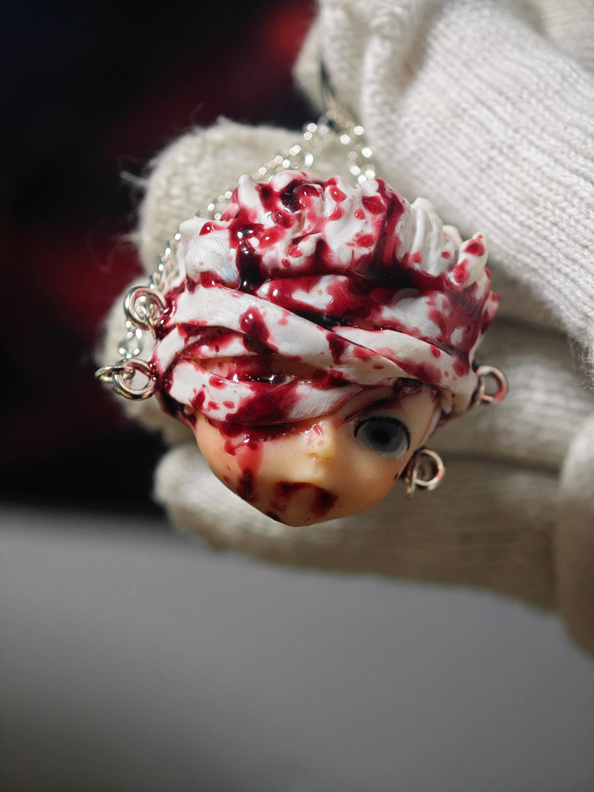 Jujutsu Kaisen Gojo Chibi Blood Pendant Keychain