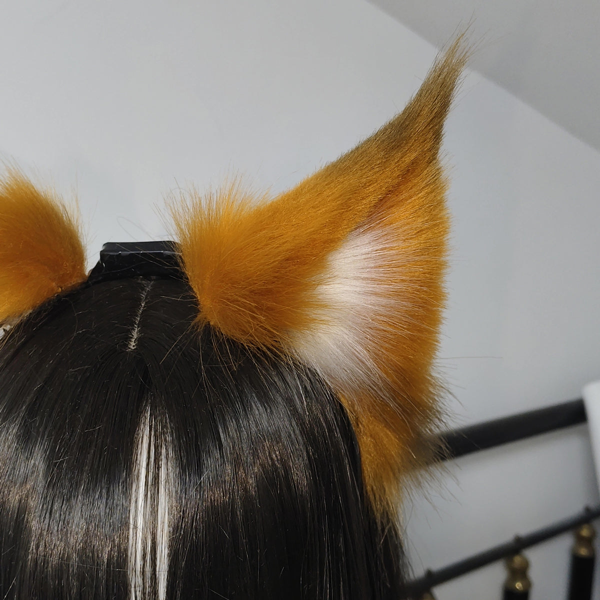 Motorized Fox Ears Faux Fur Headband