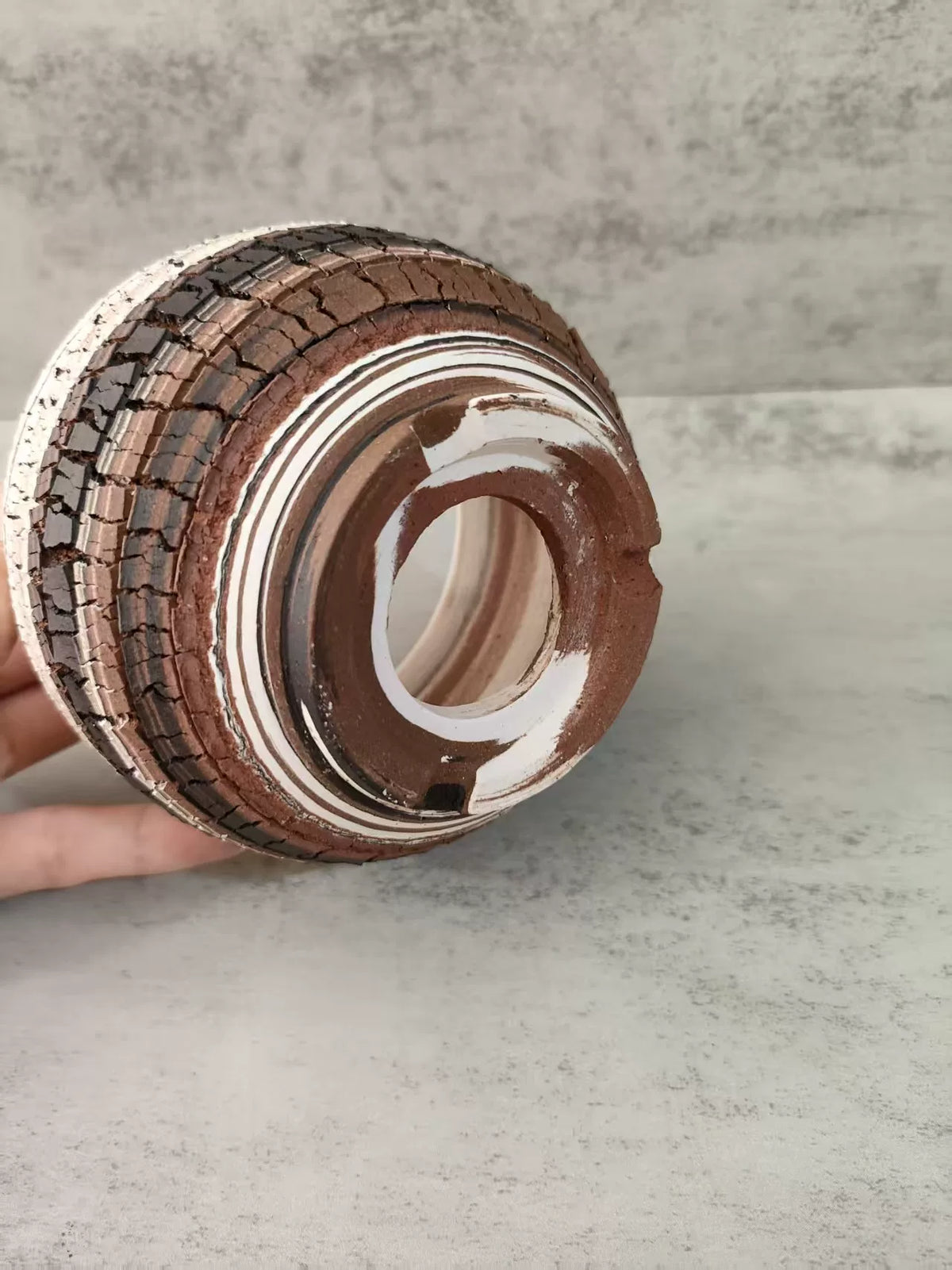 Handmade Ceramic Bowl 8 cm Crackled Texture