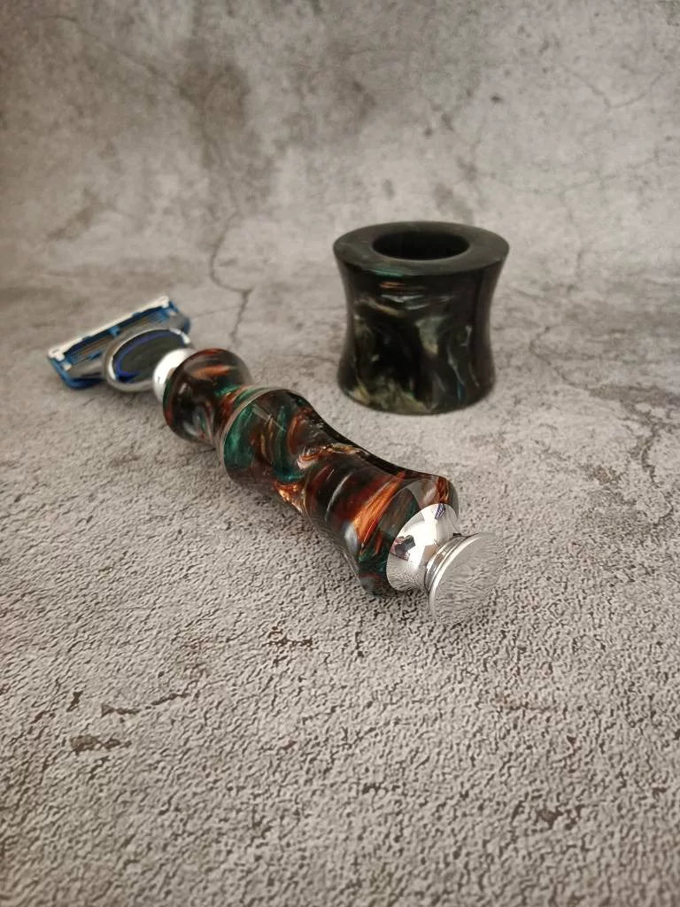 Handcrafted Five Blade Razor with Resin Handle