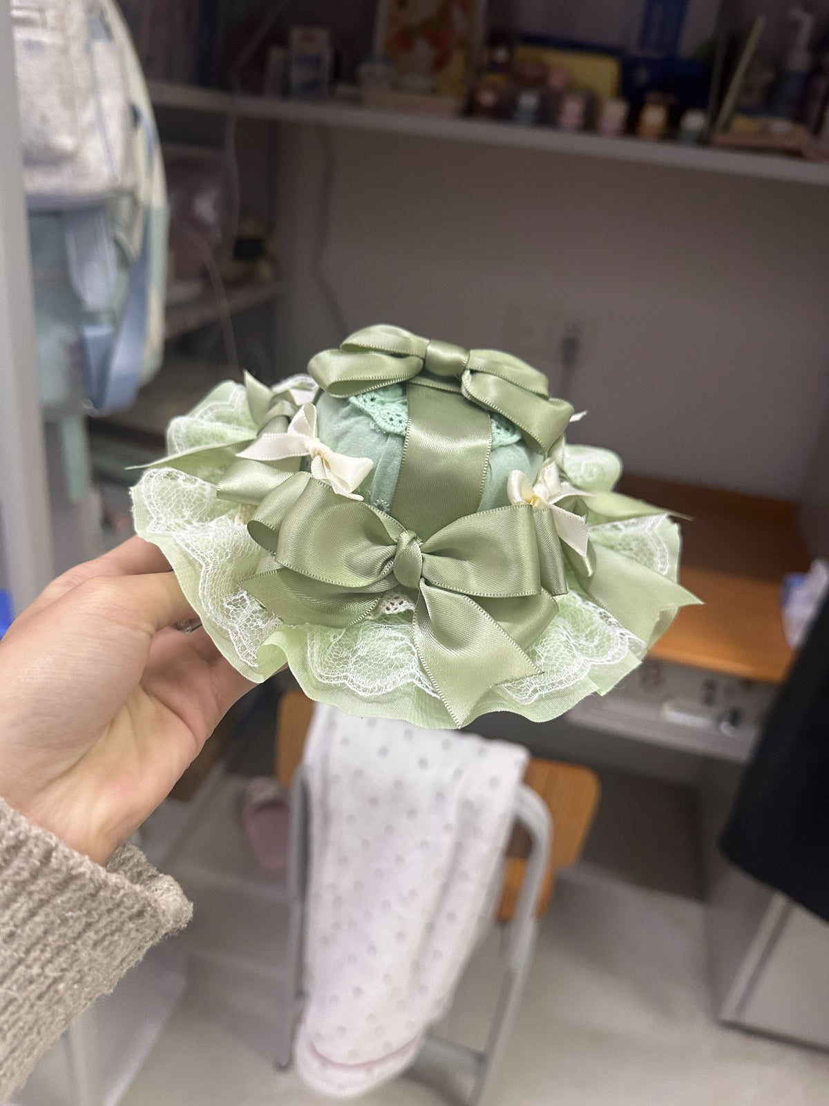 Pastel Green Lolita Mini Hat