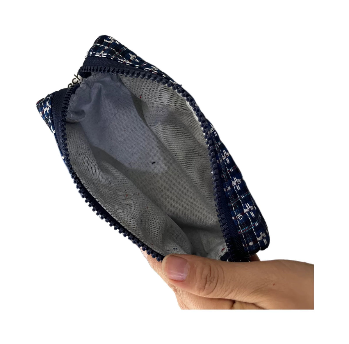 Kreuzstich-Karo- und Denim-Etui