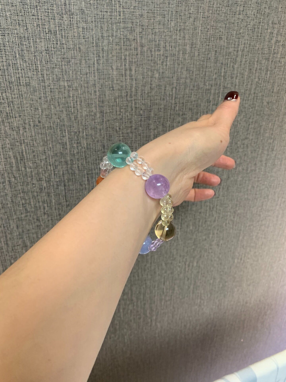 Bracciale di perle in cristallo multicolore Multi Treasure