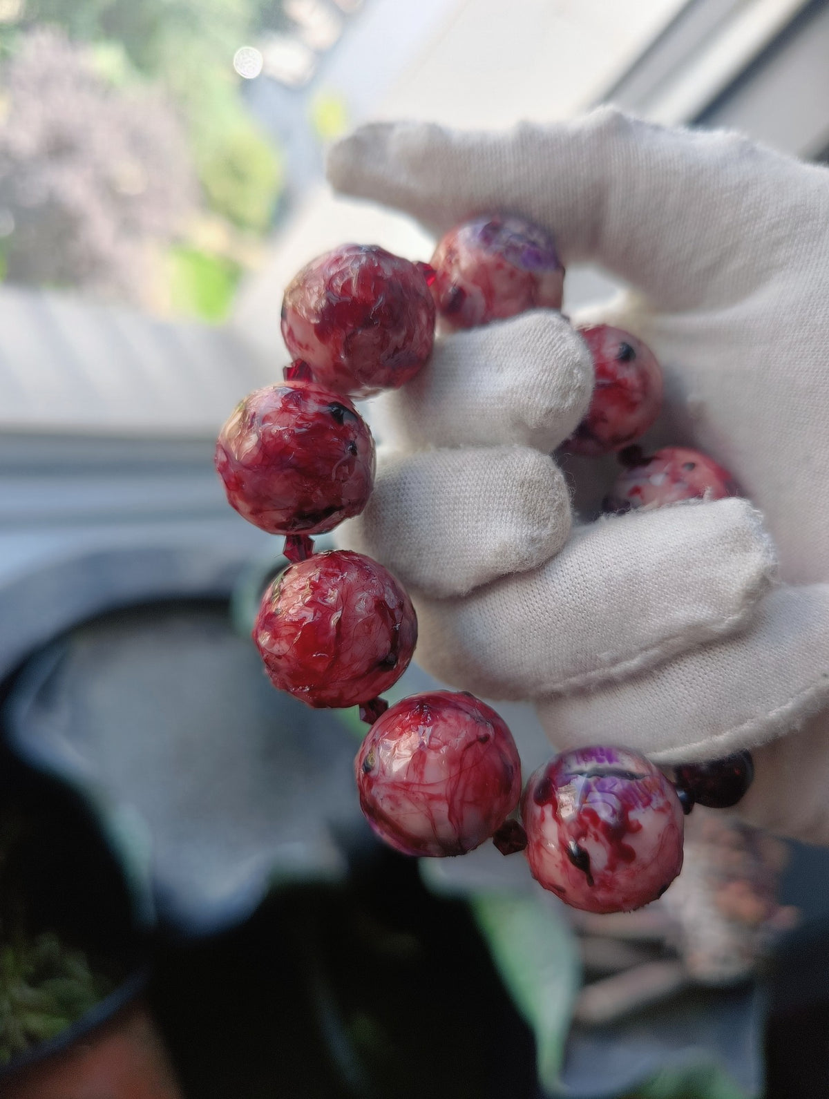 Cthulhu Eyeball Resin Bead Bracelet