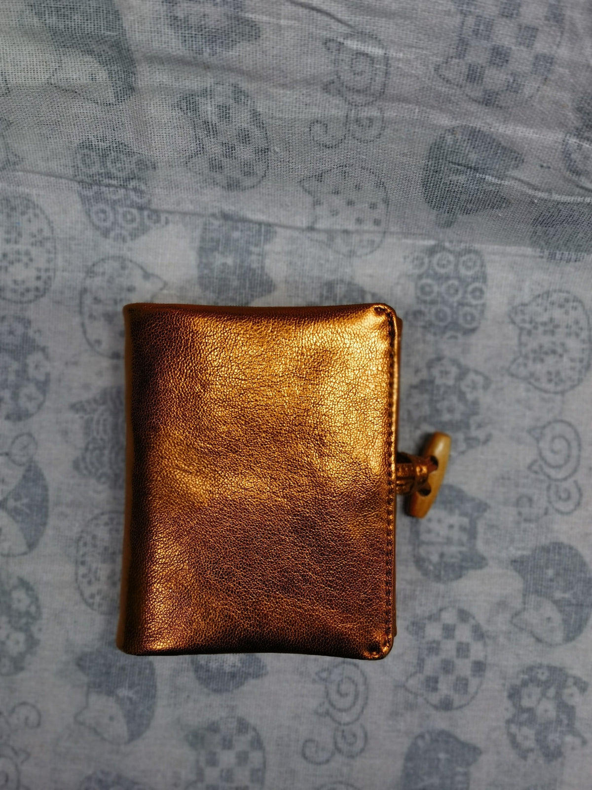 Metallic Orange Sheepskin Six-Ring Journal Cover