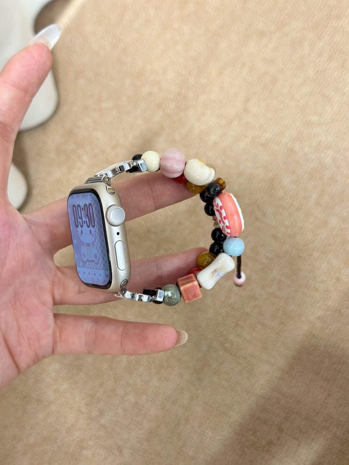 Handmade Beaded Ceramic Apple Watch Band