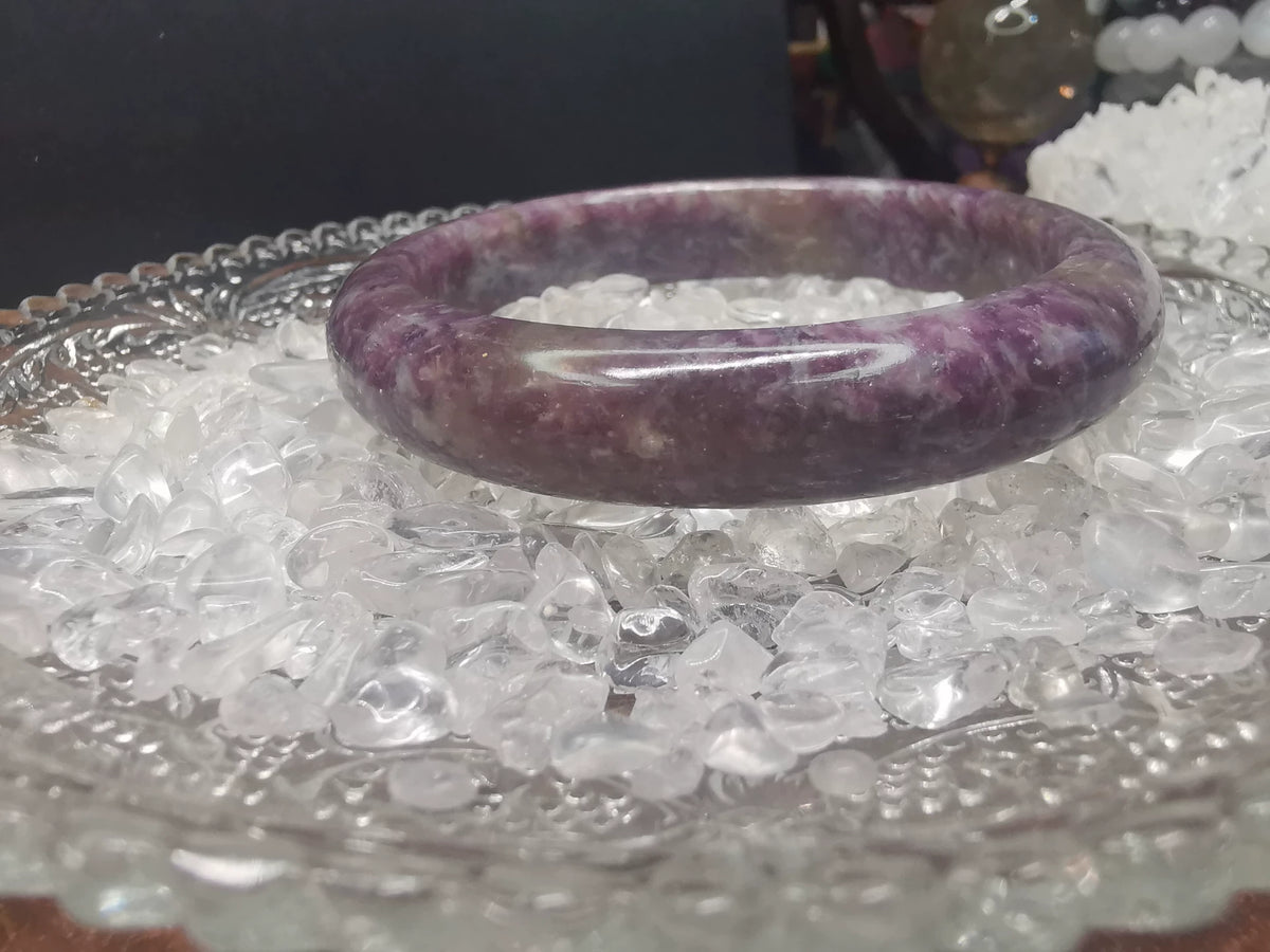 Lepidolite Bangle Bracelet 58.8 mm