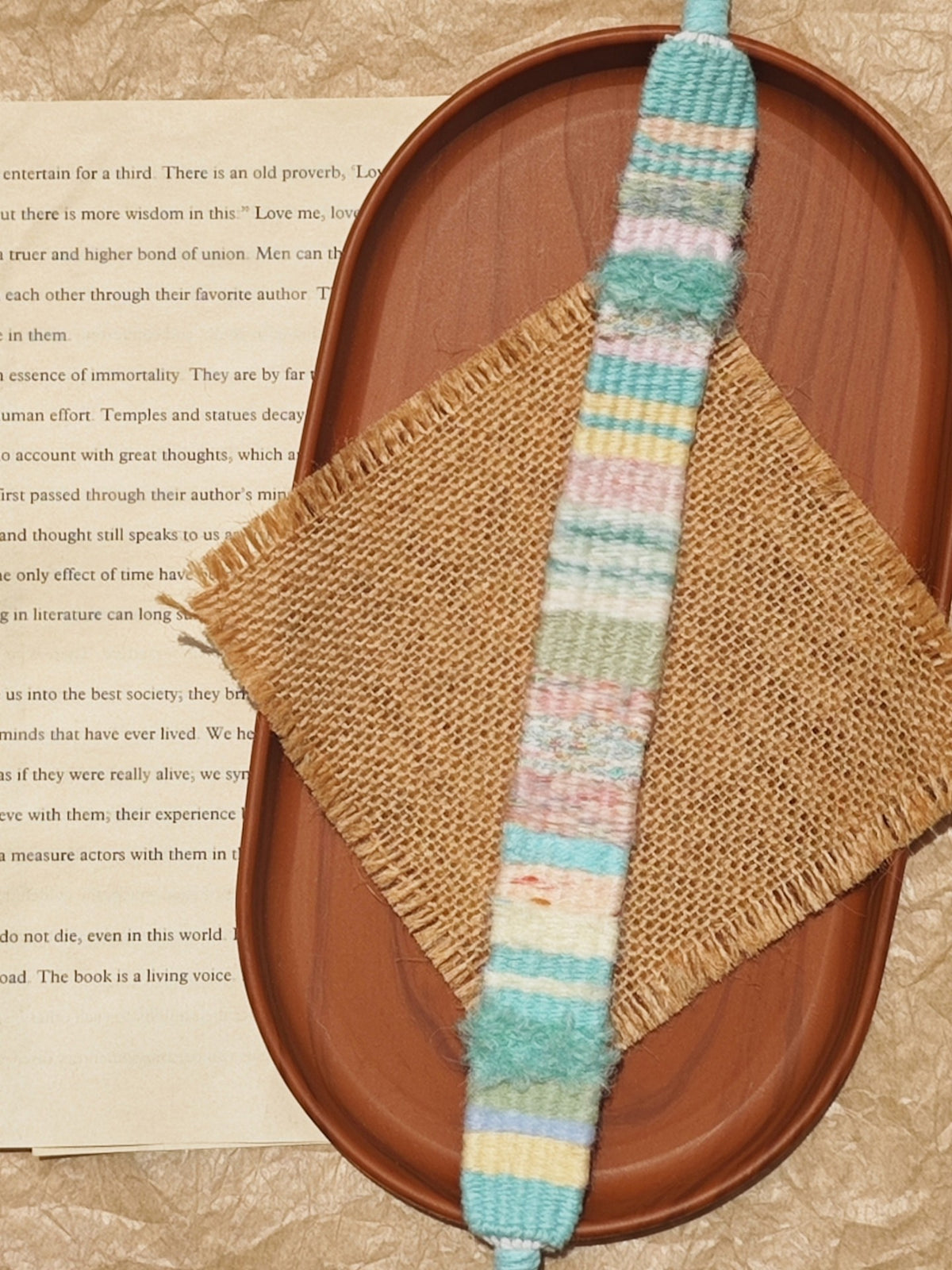 Mint Ice Cream Woven Wrist Strap