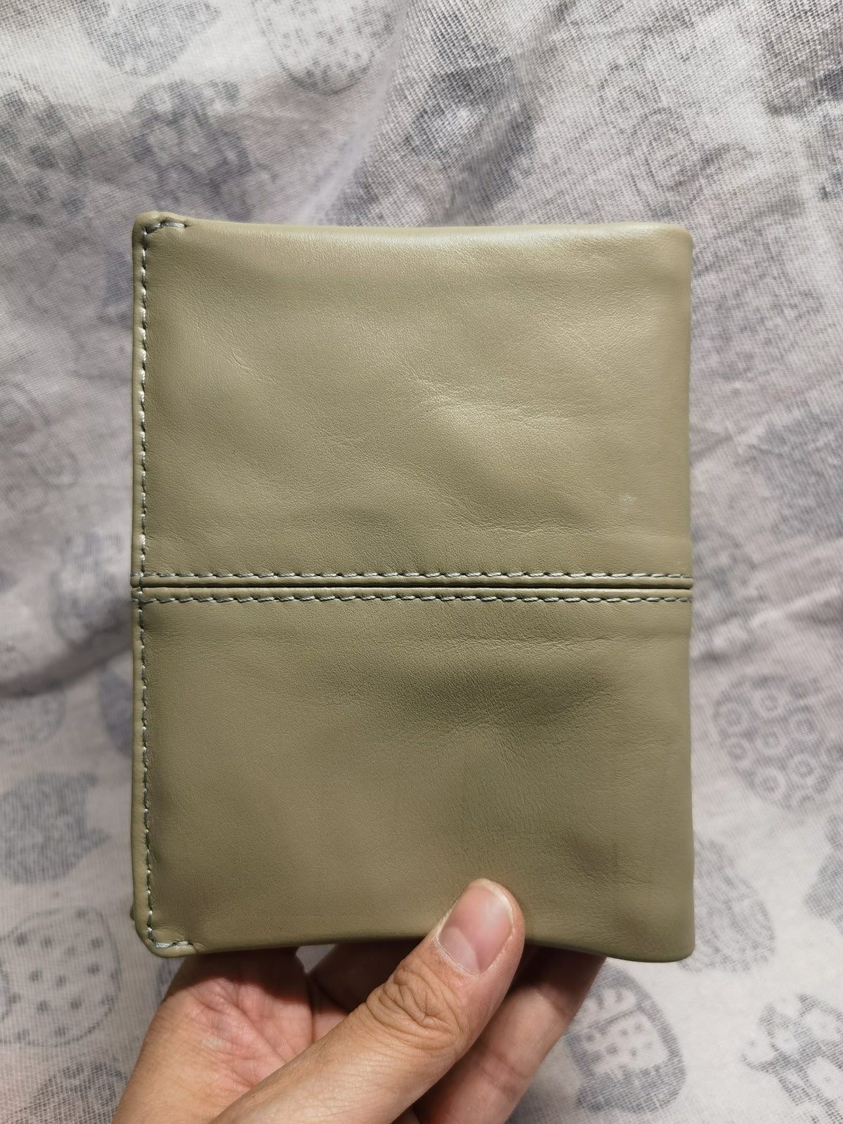 A7 Sheepskin Leather Planner Light Bean Green