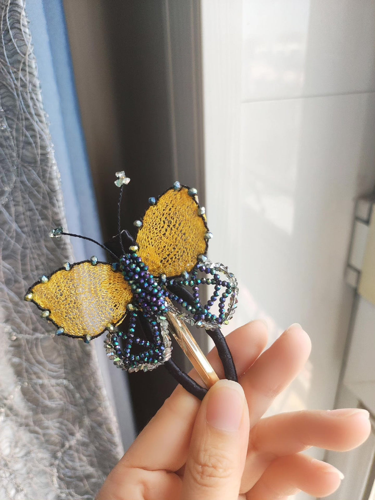 Butterfly Duckbill Clip Copper Wire Mesh