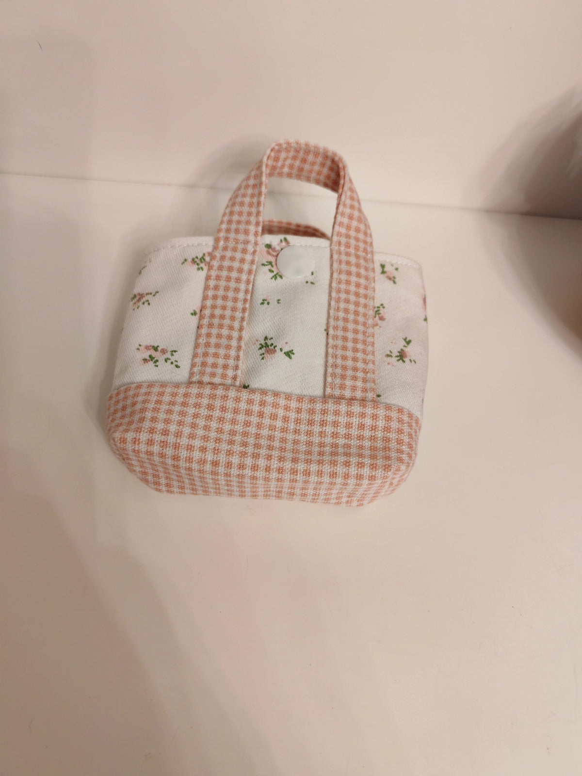Handmade Floral Gingham Earphone Pouch