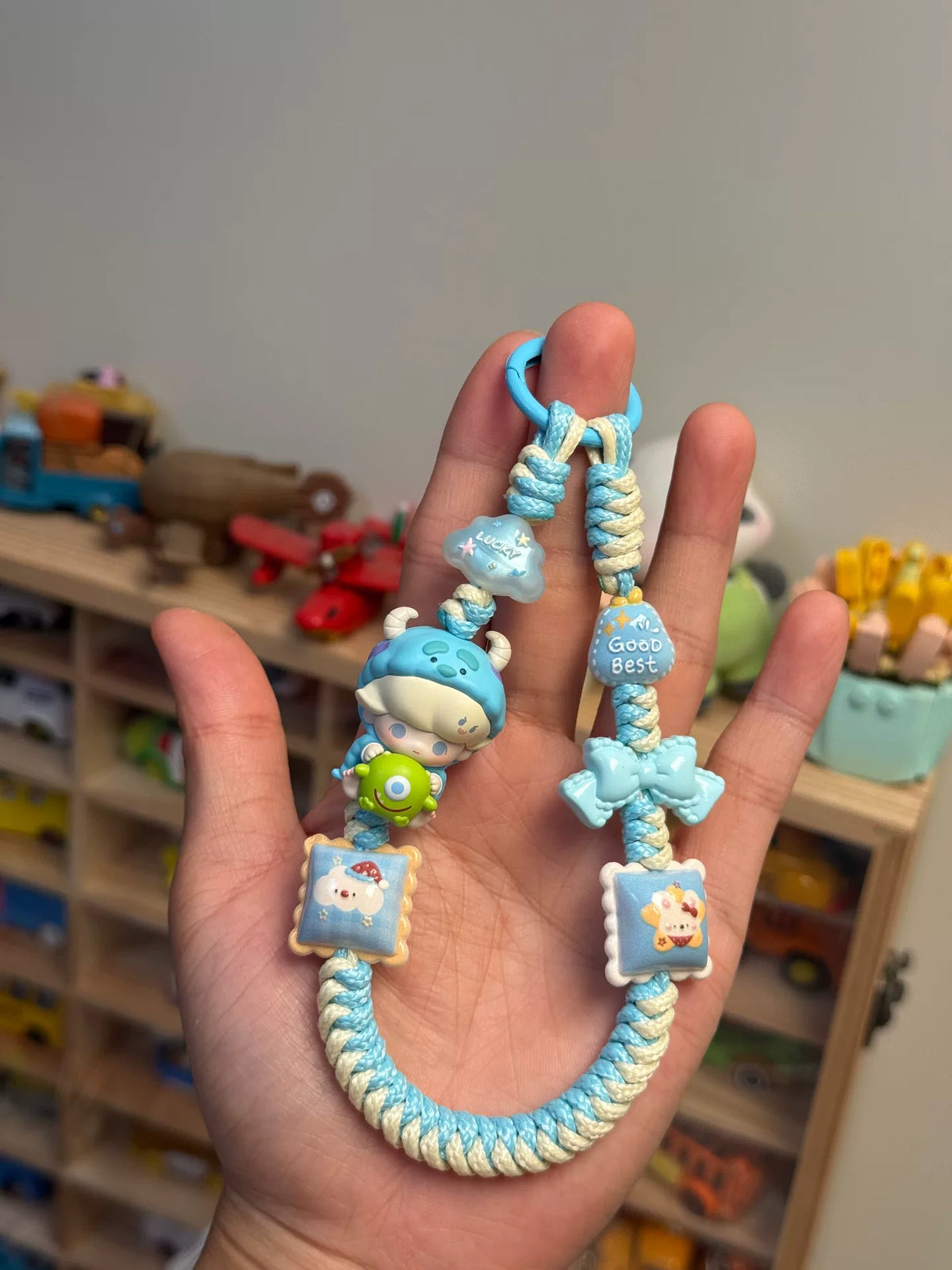 Chaveiro e Pulseira de Telemóvel Trançada DIMOO Pixar Sulley