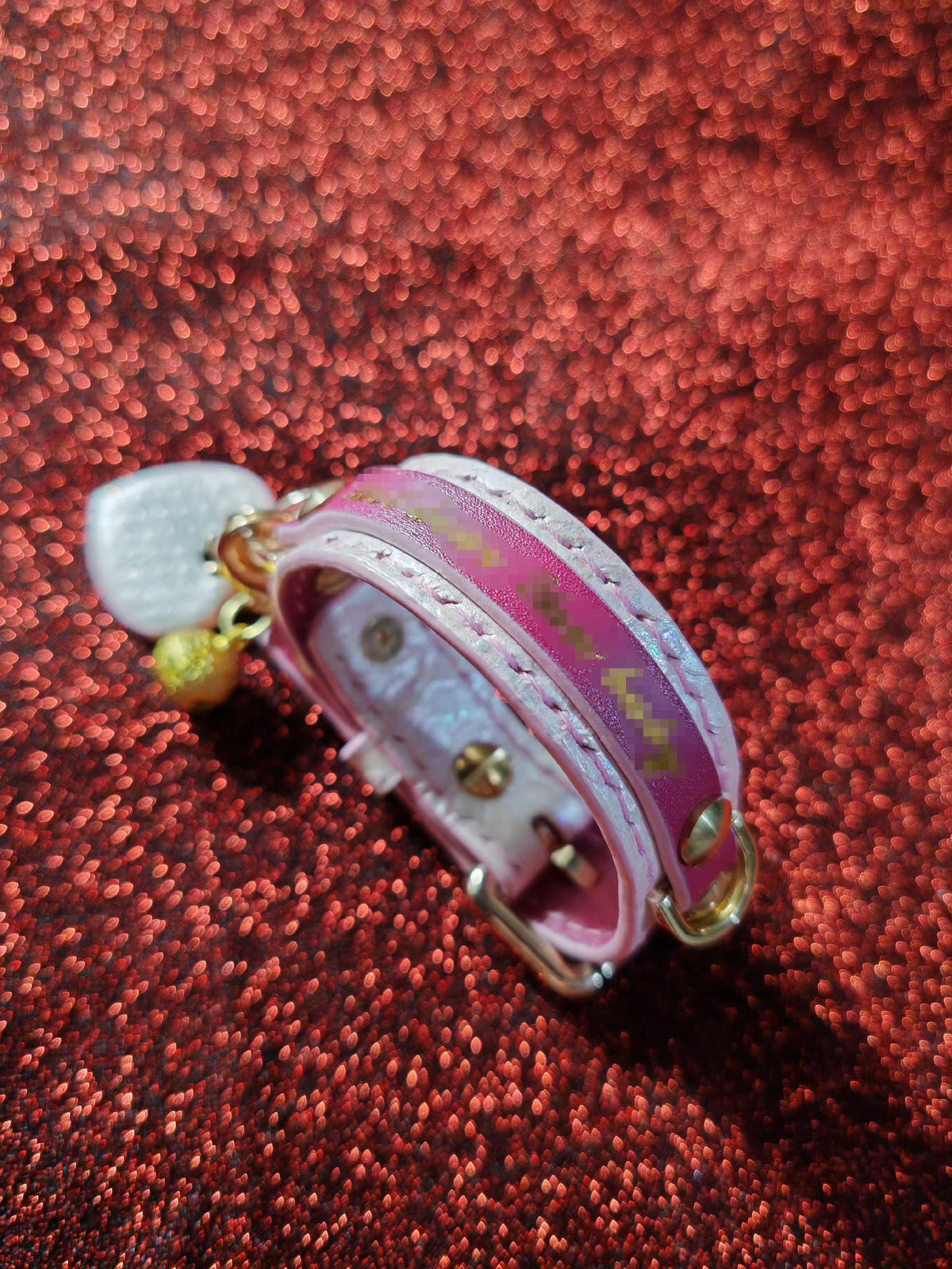 Handcrafted Two-Tone Pink Leather Bracelet