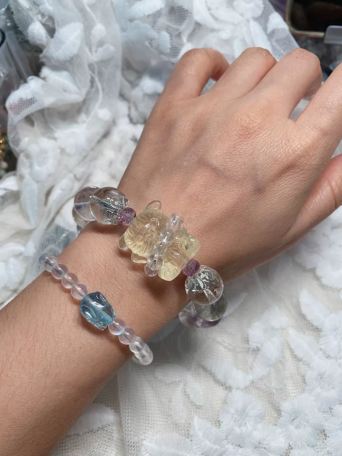 Natural Crystal Five Element Beaded Bracelet