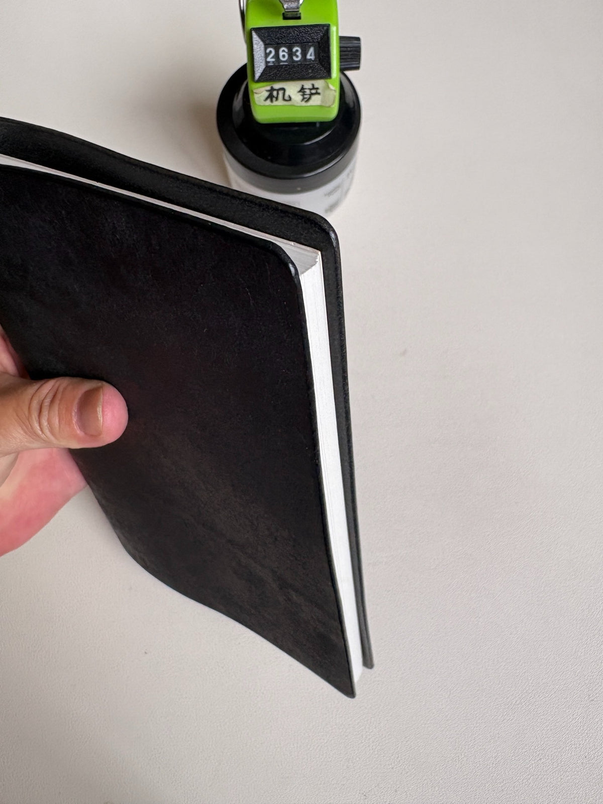 A6 Loose Leaf Binder Black Pueblo Leather
