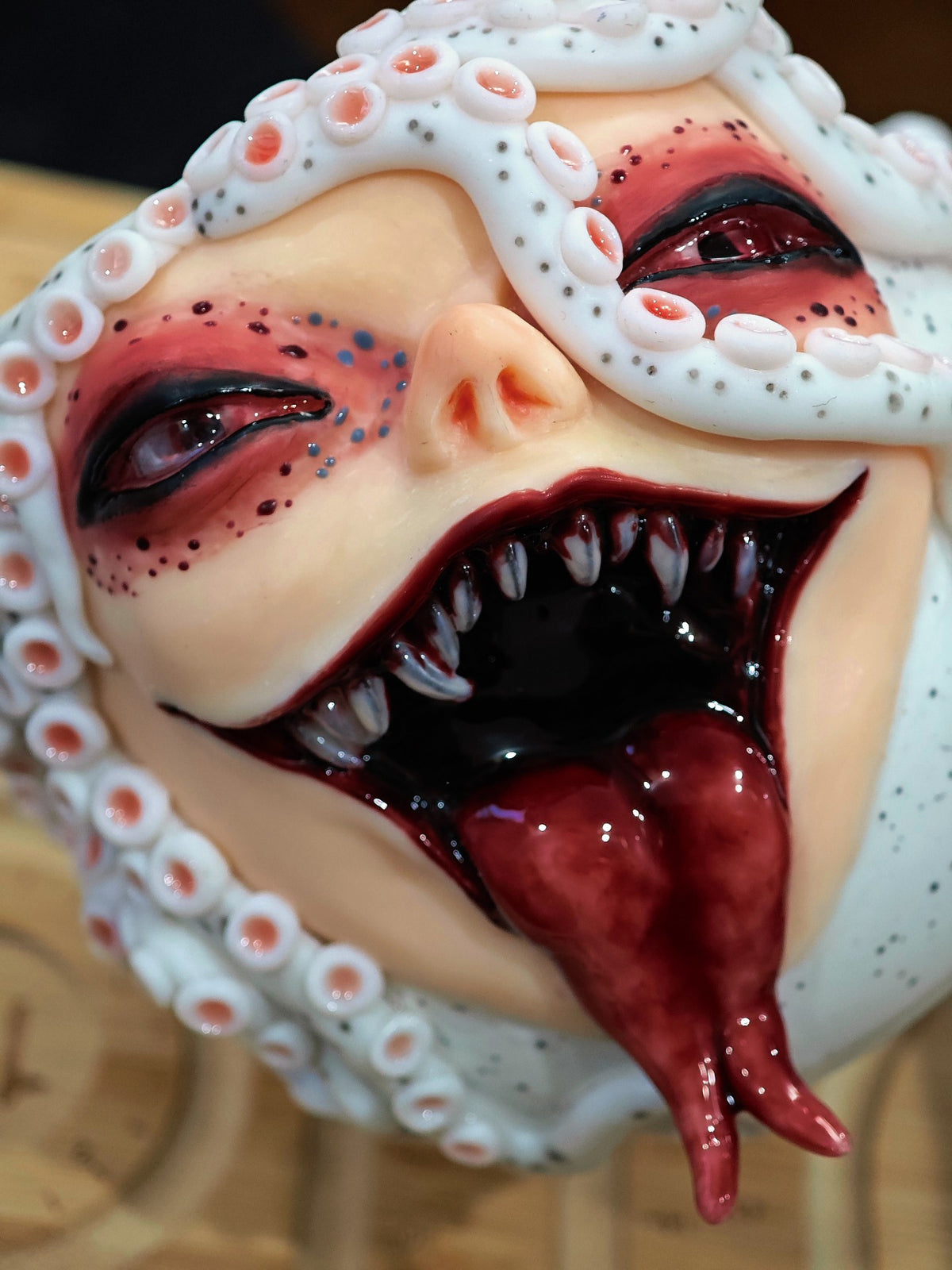 手作りタコ触手フェイス彫刻マグ