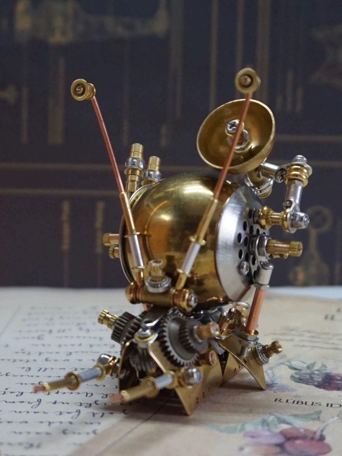 Steampunk Brass Mechanical Snail Figurine Sculpture