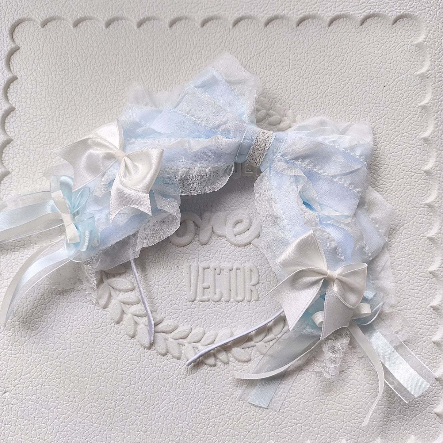 Lolita Pearl Bow Headband with Detachable Veil