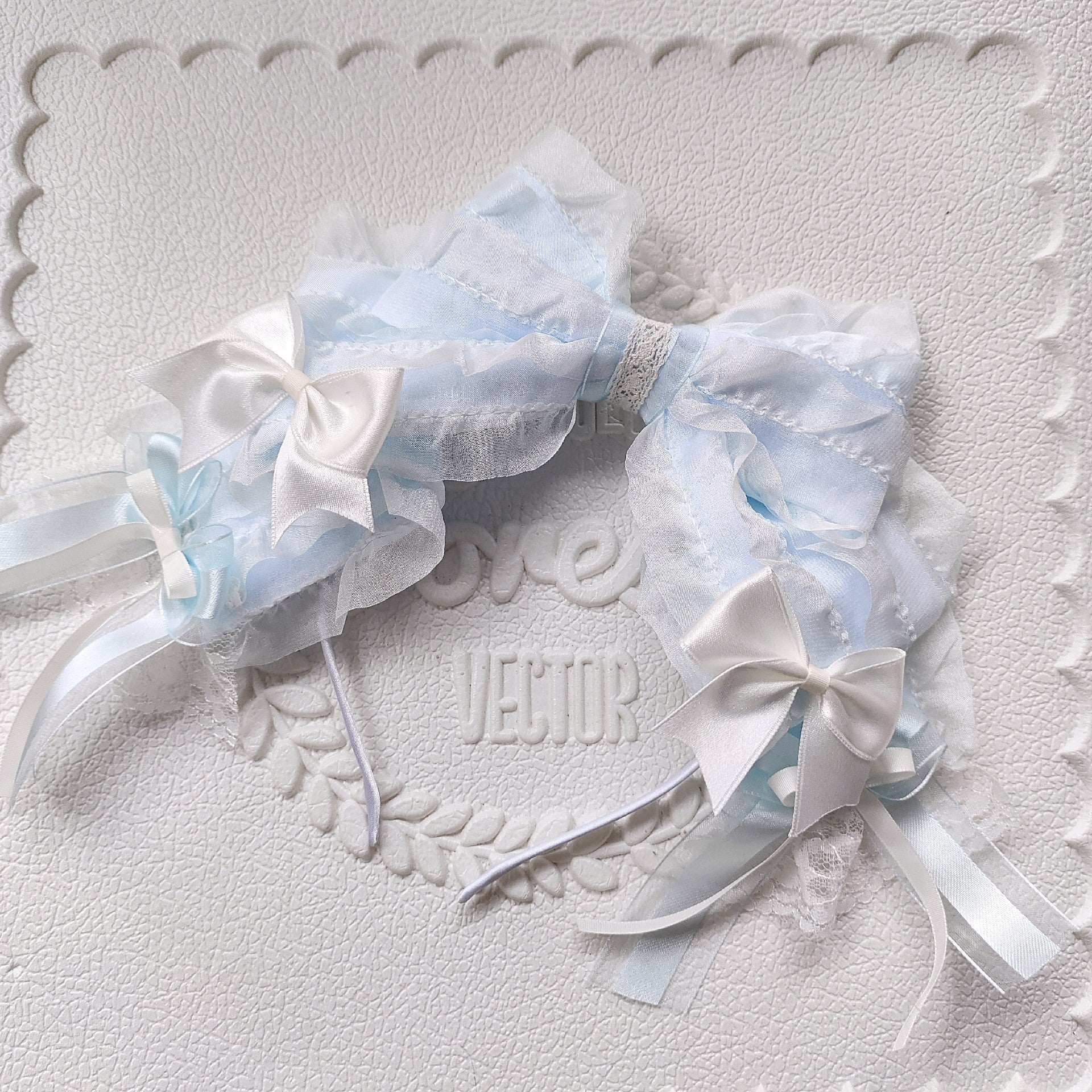 Lolita Pearl Bow Headband with Detachable Veil