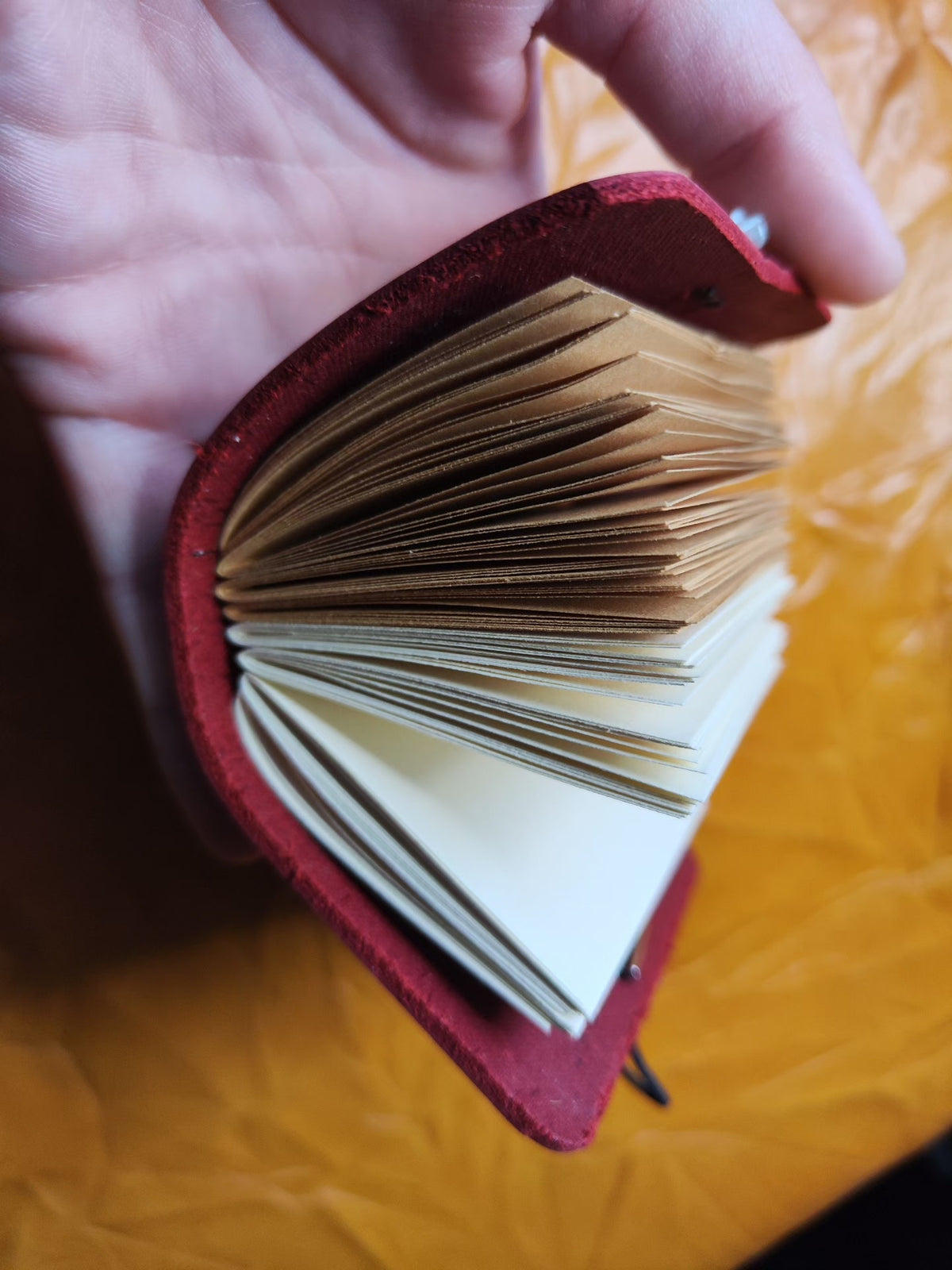 Burgundy Leather Journal with Cameo Closure