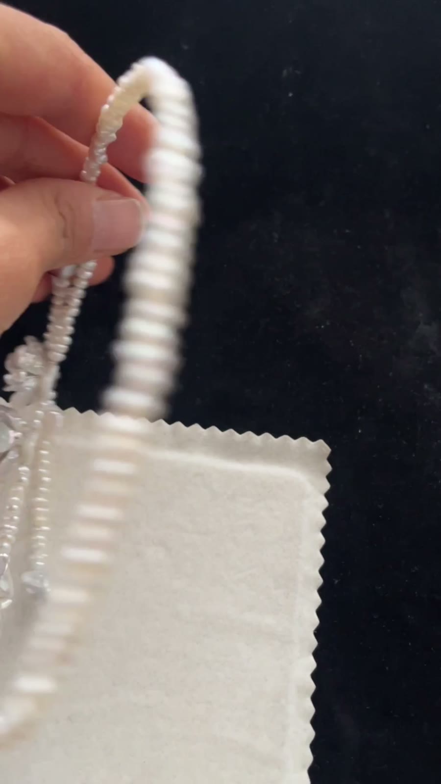 Double Strand Pearl Choker with Floral Shell Clusters