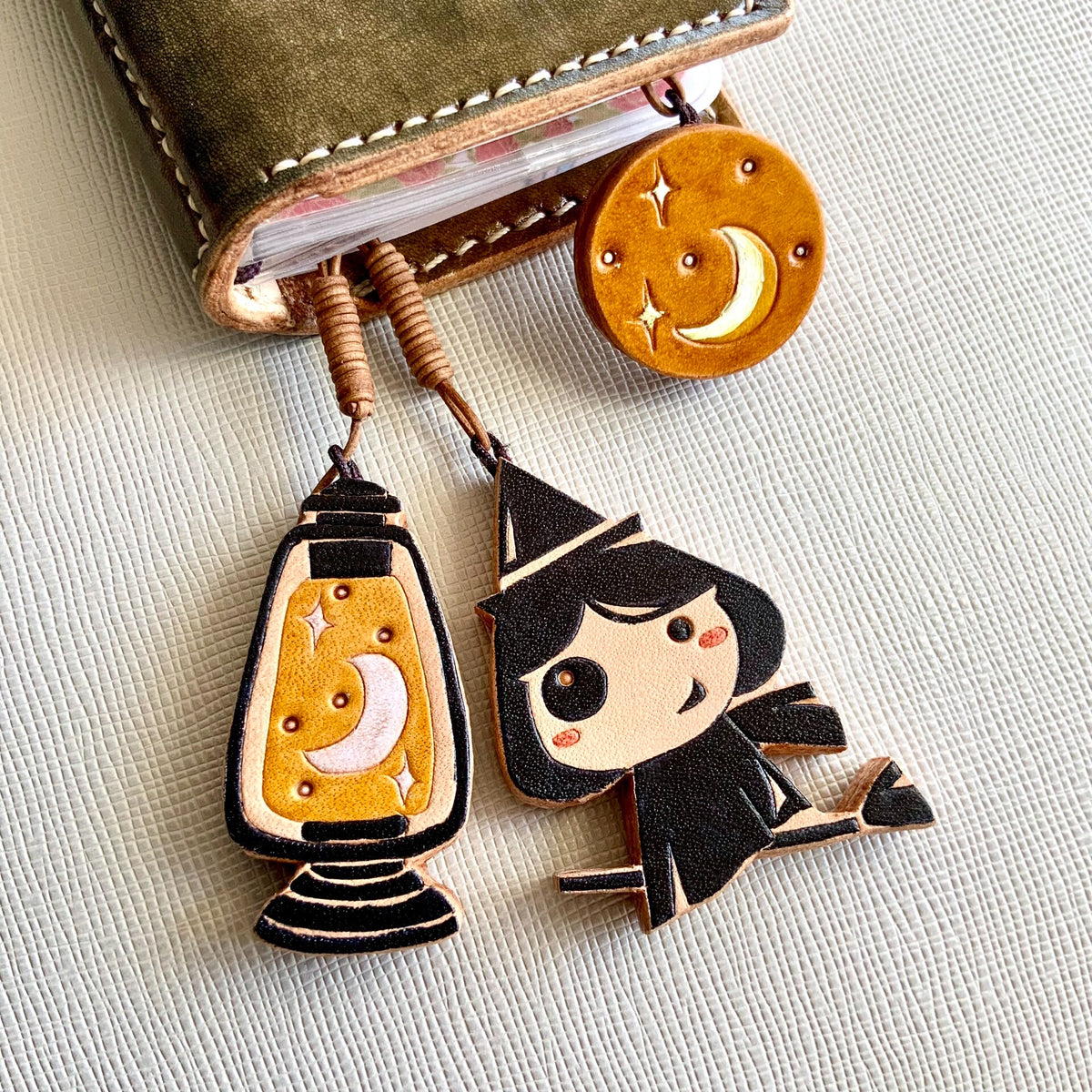 Hand Carved Leather Charms Italian Cowhide