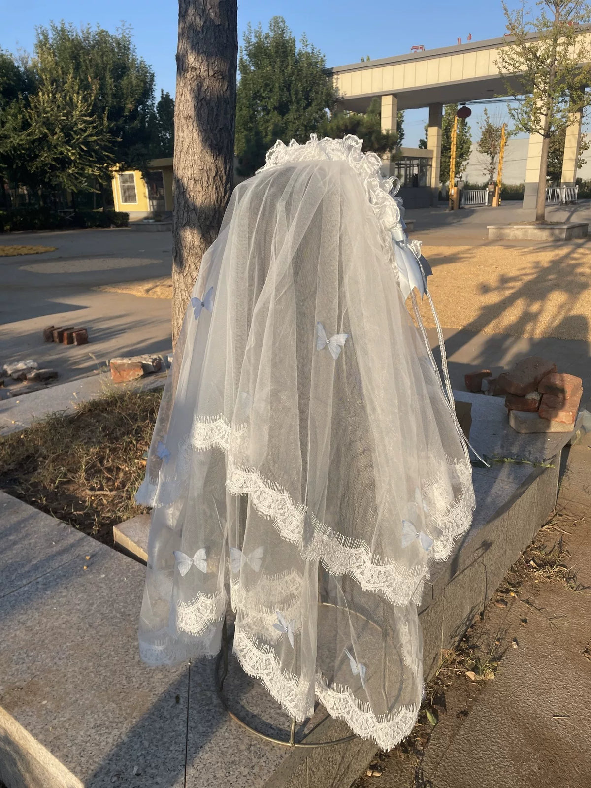 Lolita Lace Headband with Tulle Veil