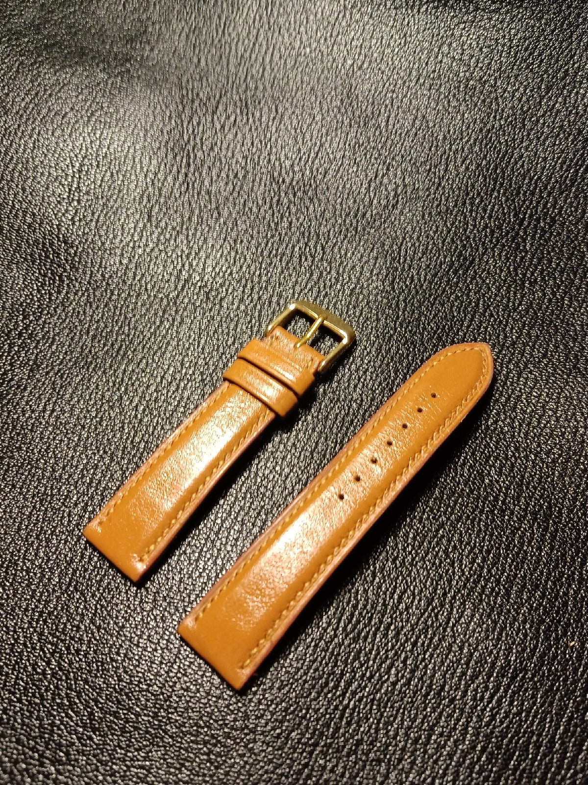 Swift Leather Watch Strap Yellow Brown