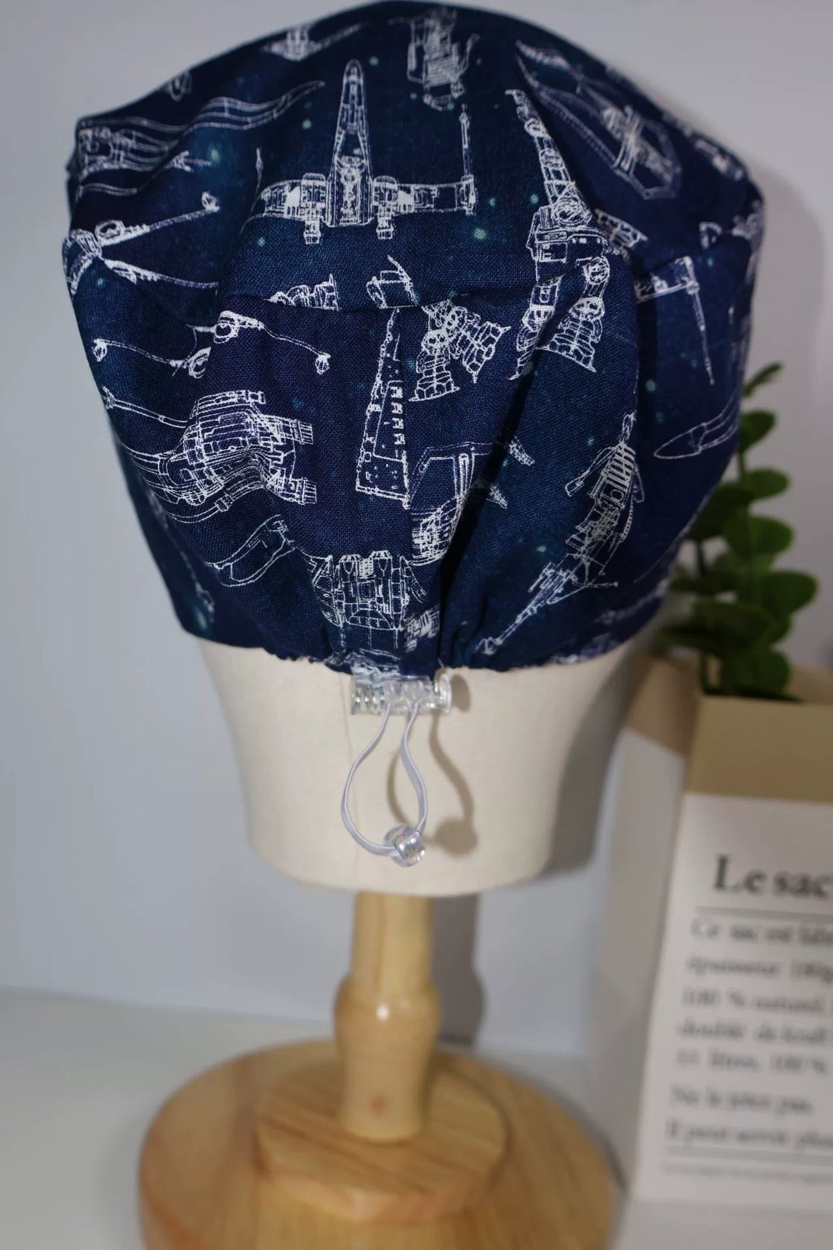 Gorro quirúrgico de algodón con estampado espacial