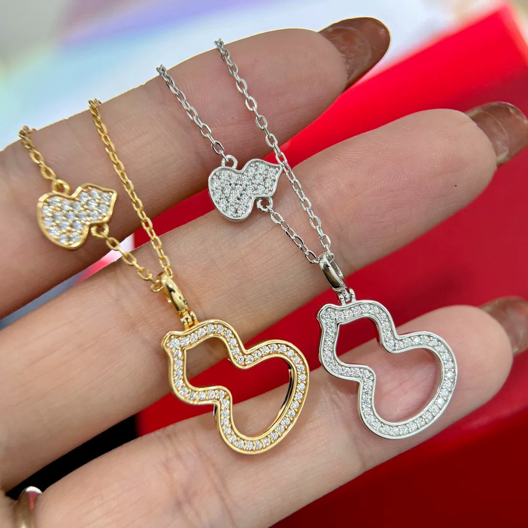 S925 Silver Double Gourd Necklace