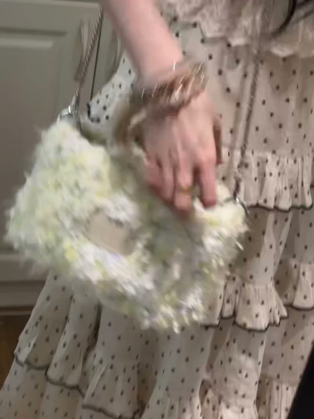 ハンドクロシェ パステル トップハンドルバッグ
