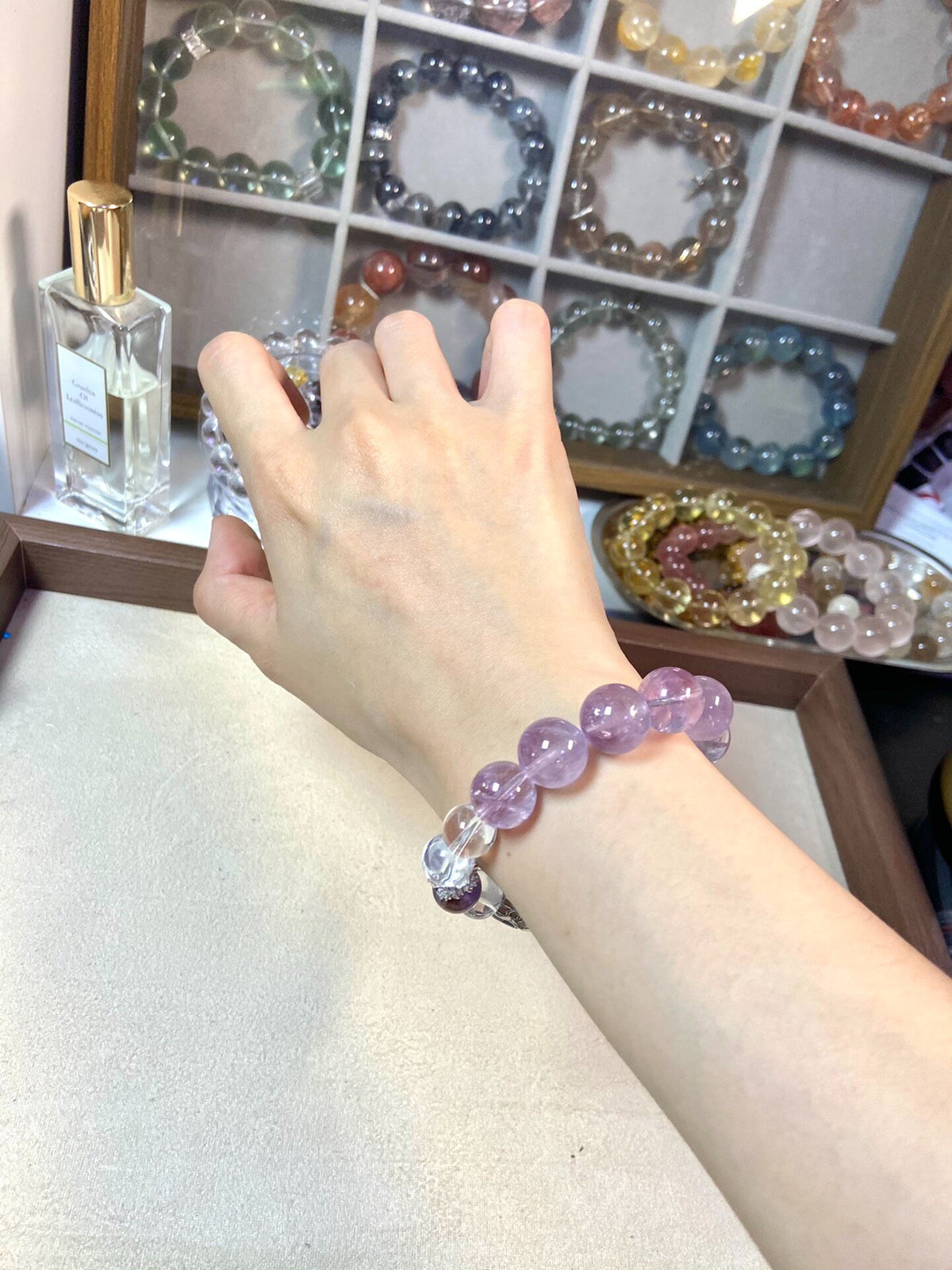 Purple Rabbit Hair Quartz Amethyst Crystal Bracelet